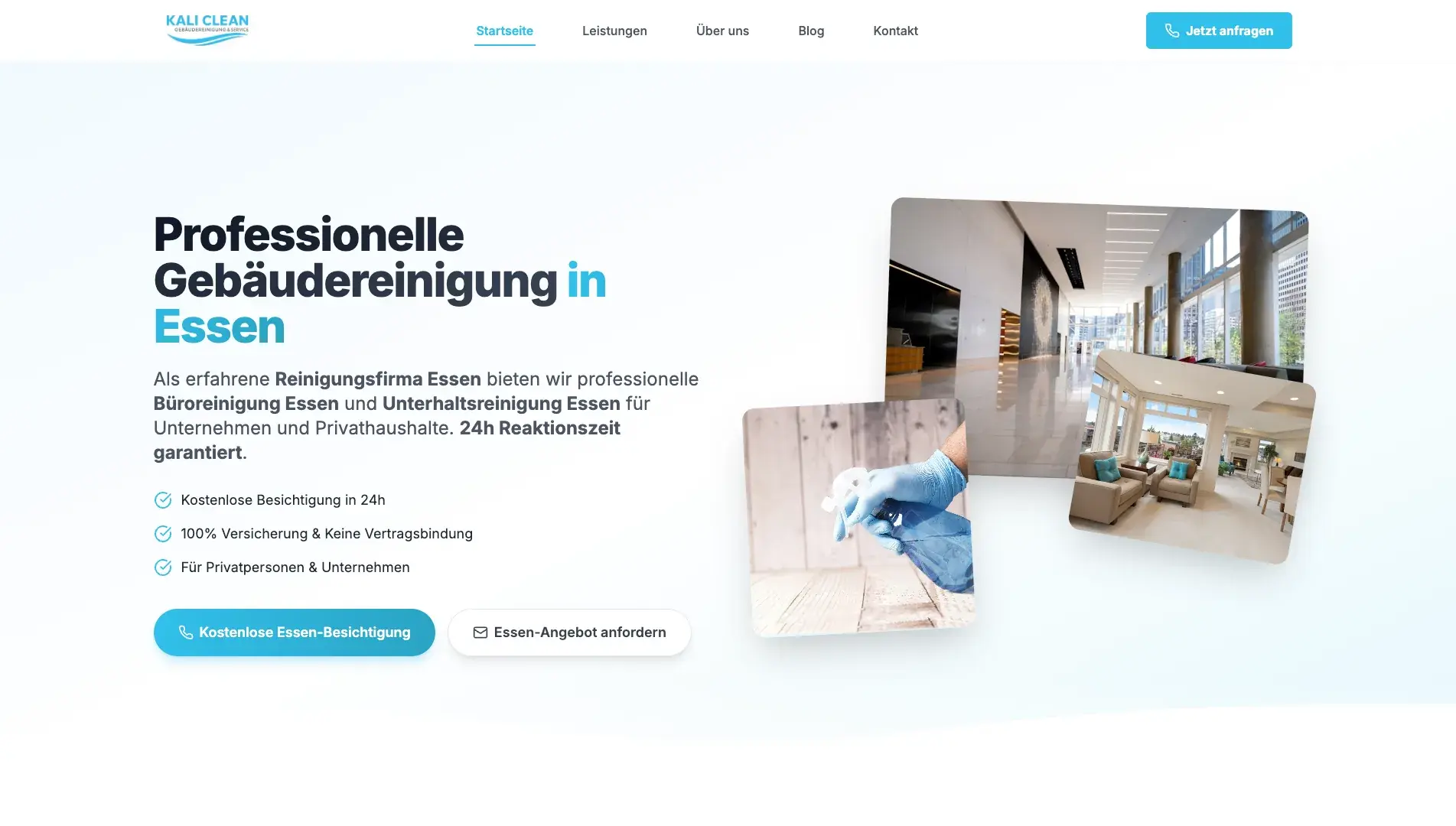 Kali Clean Gebäudereinigung – Webdesign